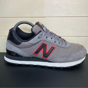 New Balance 515 Gray Red Black Men's Size 7 Shoes D Sneakers ML515NBD